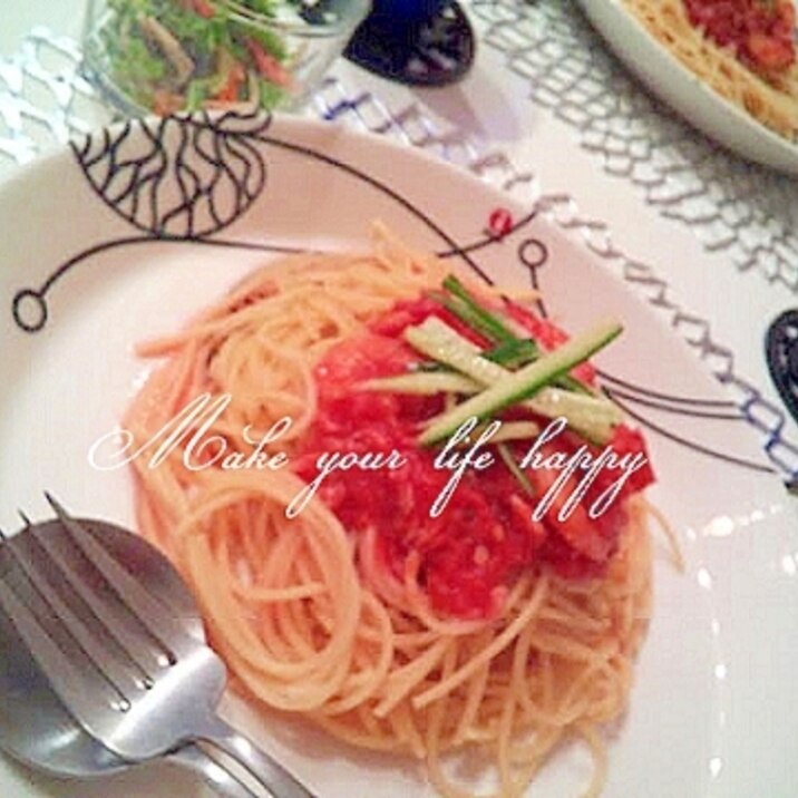 トマト缶で超簡単 冷製パスタ レシピ 作り方 By ジャカランダ 楽天レシピ トマト缶で超簡単 冷製パスタ レシピ 作り方 By ジャカランダ 楽天レシピ